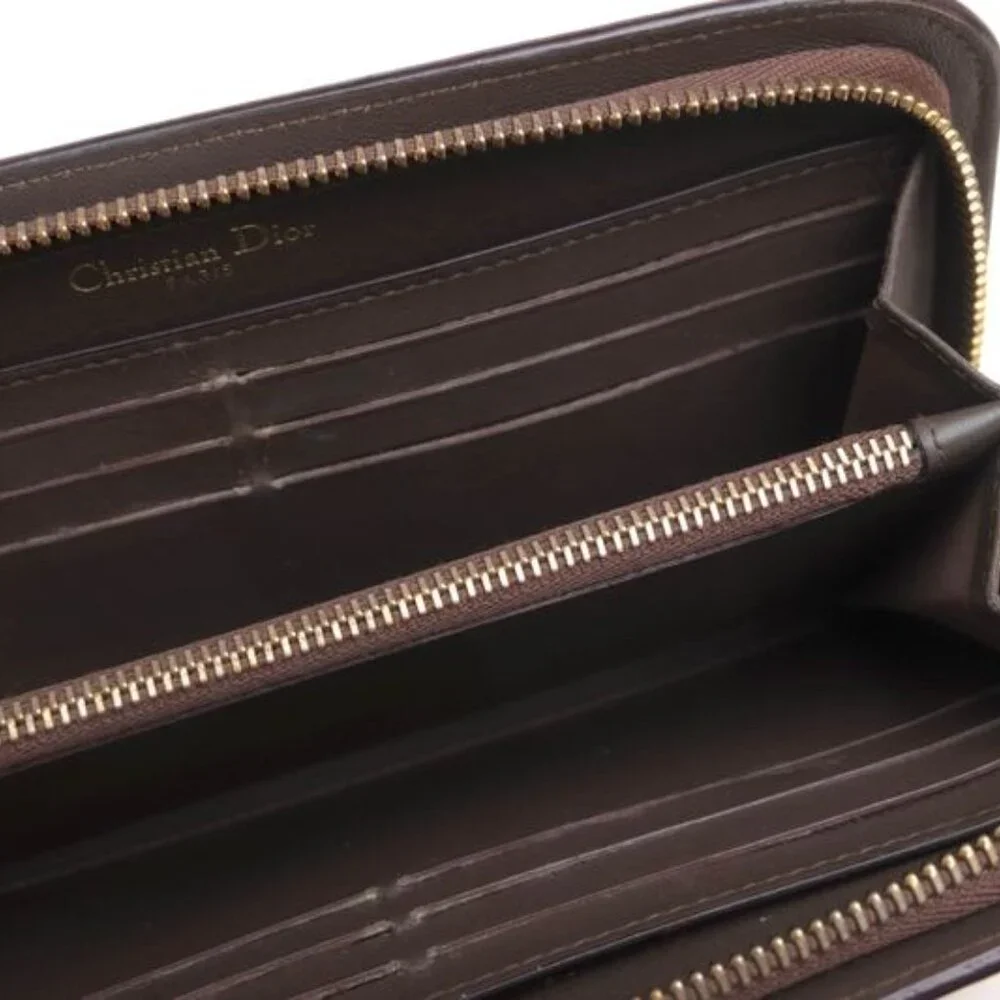 Christian Dior Wallet Women Leather Beige trl Iss Imo